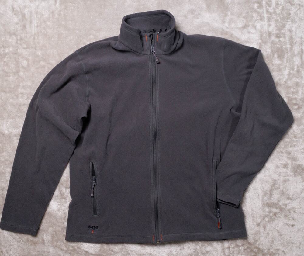 Helly Hansen WorkWear Gray Fleece Polartec Full Zip Jacket Mens Size XL